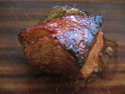 Barbecue chuck roast ready for carving